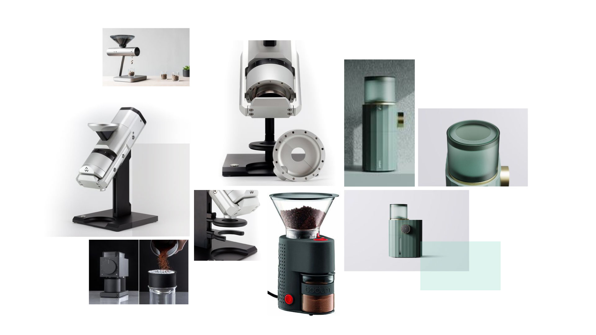 Moodboard for a coffee grinder